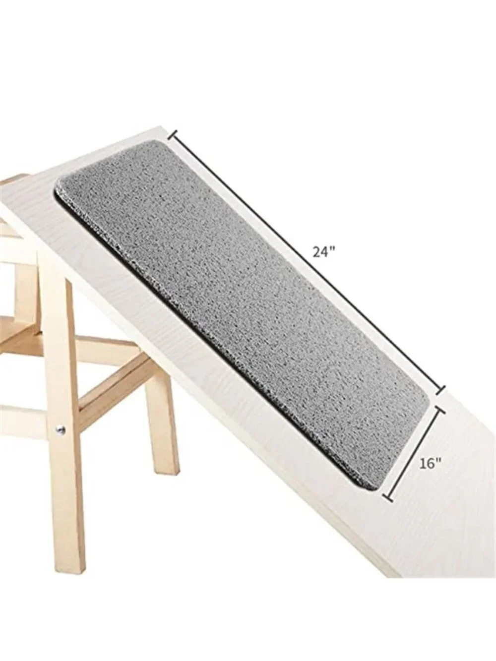 Non Slip PVC Shower Bath Mat Grey Textured Tub Mat Anti Slip Quick Dry Bathroom